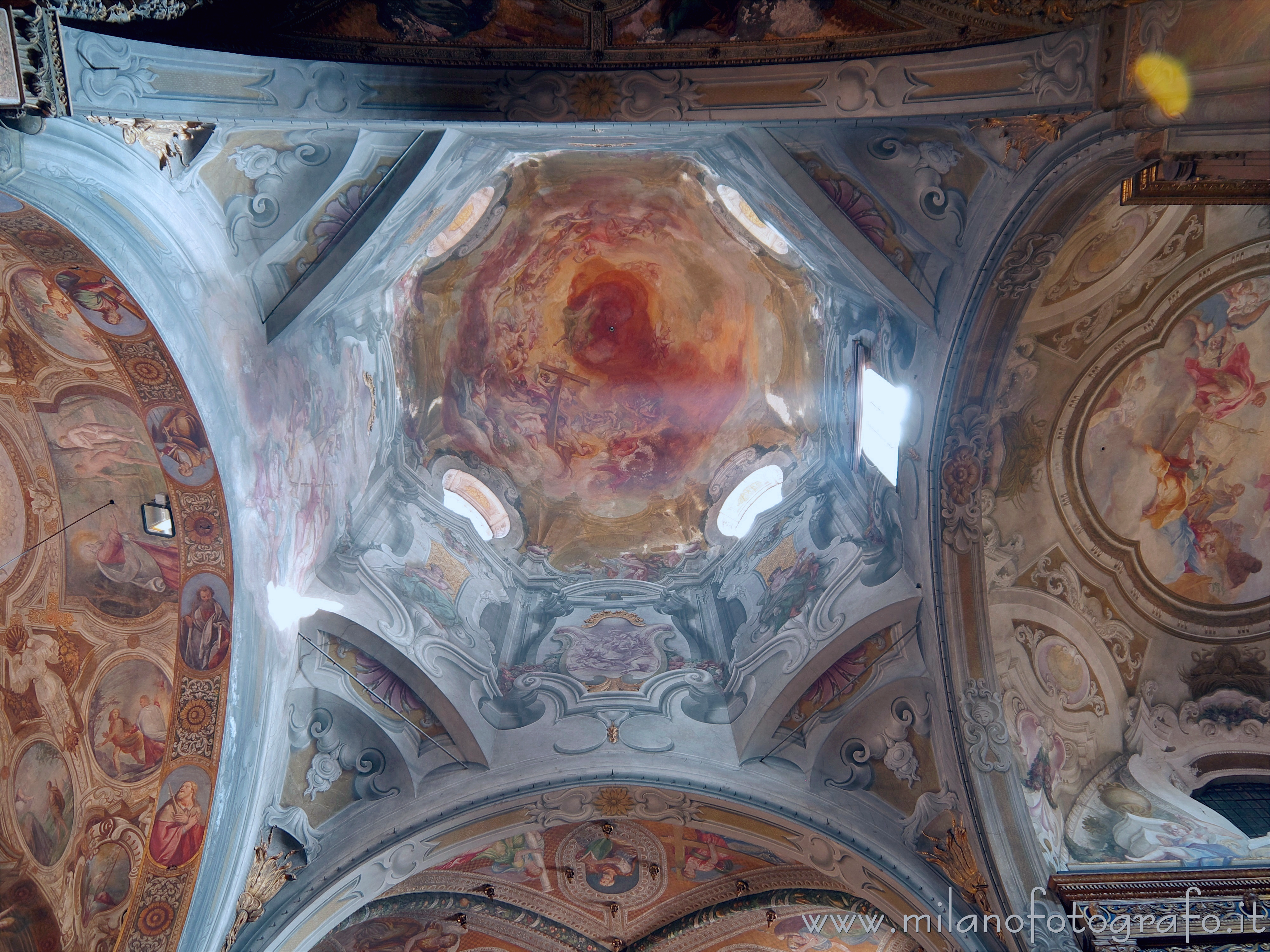 Monza (Monza e Brianza, Italy) - Interior covered with frescos of the tiburium of the Cathedral of Monza